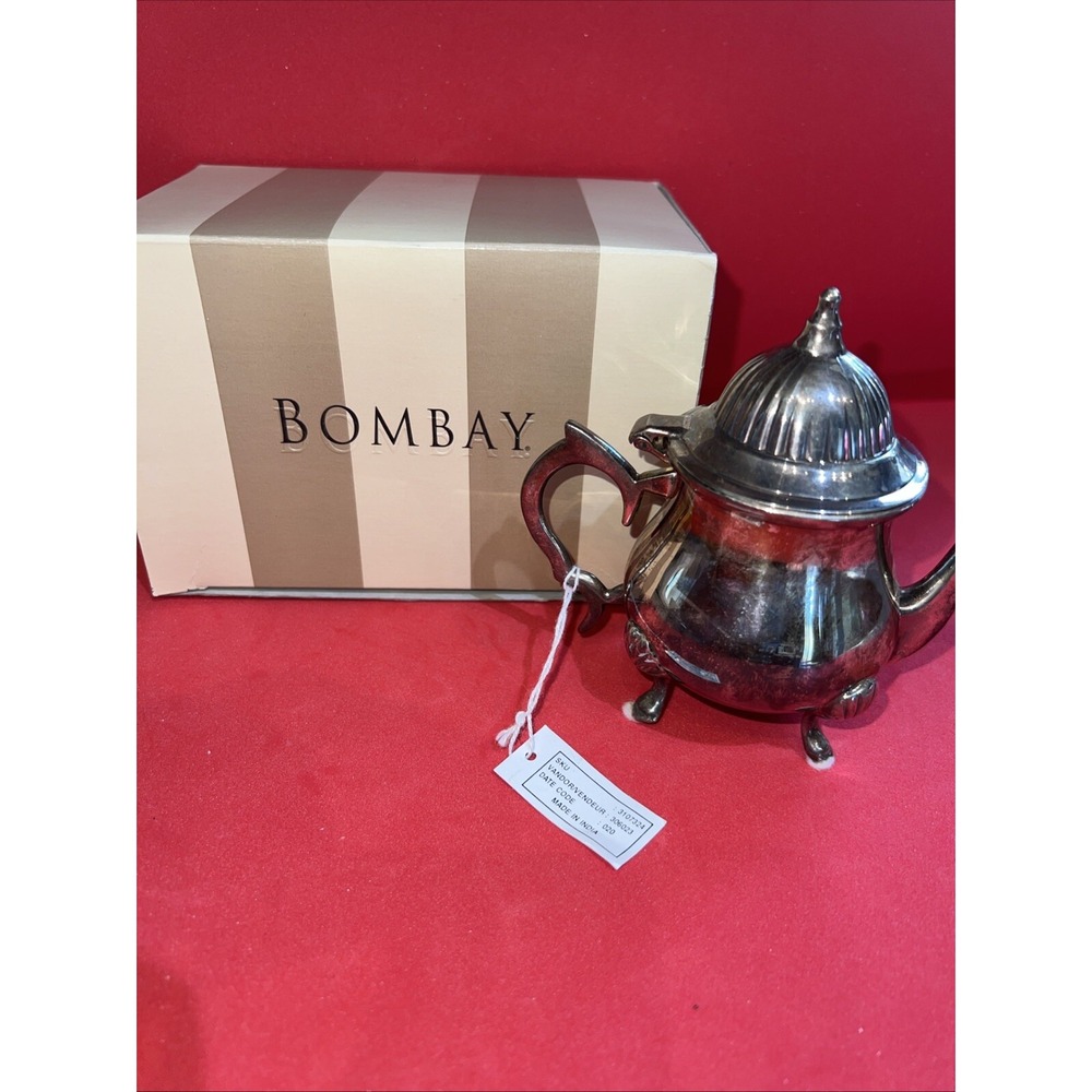 Bombay miniature silver teapot candle